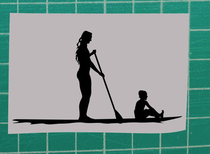 Mother and Son Vinyl Silhouette sticker