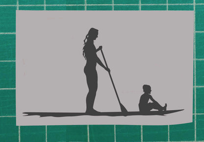Mother and Son Vinyl Silhouette sticker