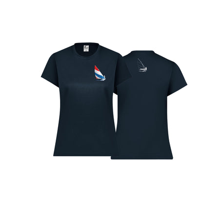 Red, White and Blue Women's Sailing Shirt! Performance Short Sleeve Tee