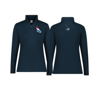 Red, White and Blue Sailing, Womens 1/4 Zip Pullover