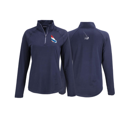 Red, White and Blue Sailing, Womens Coastline Recycled Quarter Zip