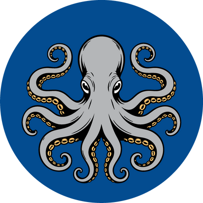 Metal Round Octopus Ornament