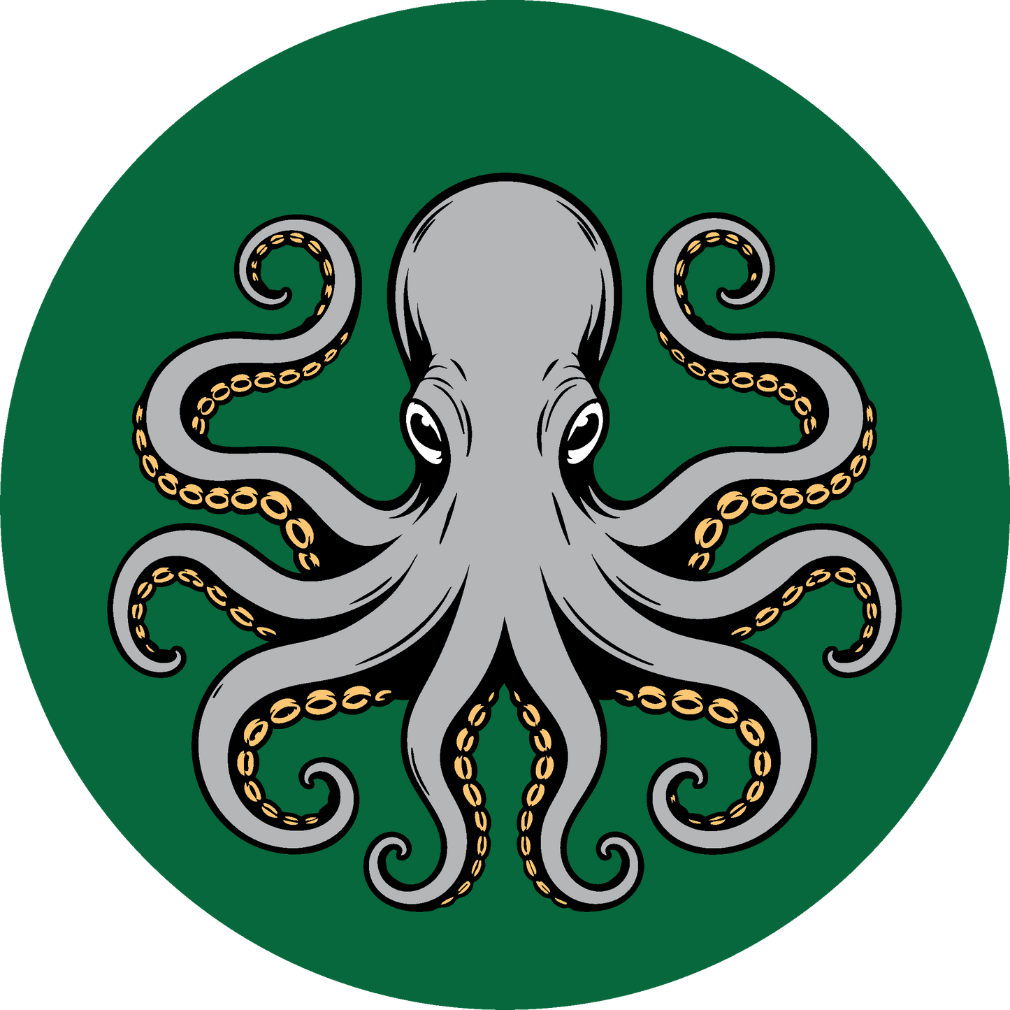Metal Round Octopus Ornament