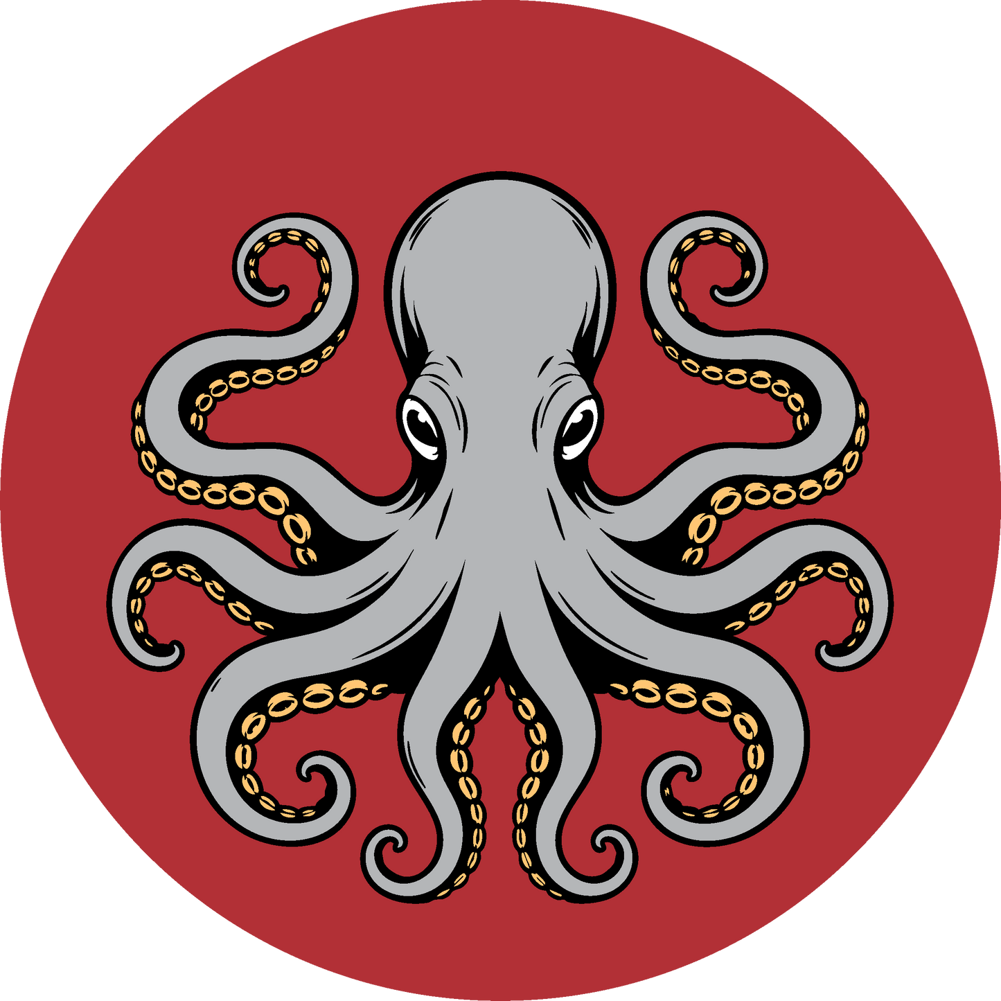 Metal Round Octopus Ornament