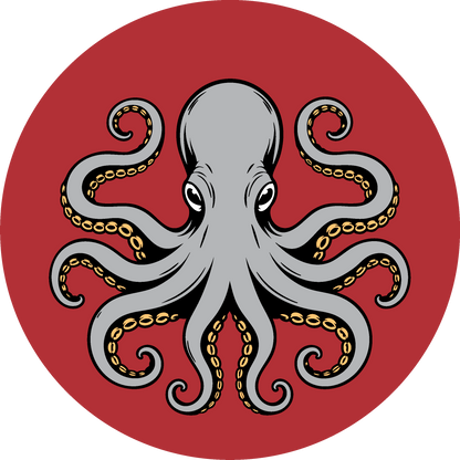 Metal Round Octopus Ornament