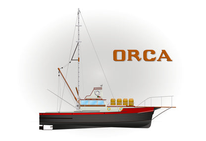 Orca Fishing Boat Print