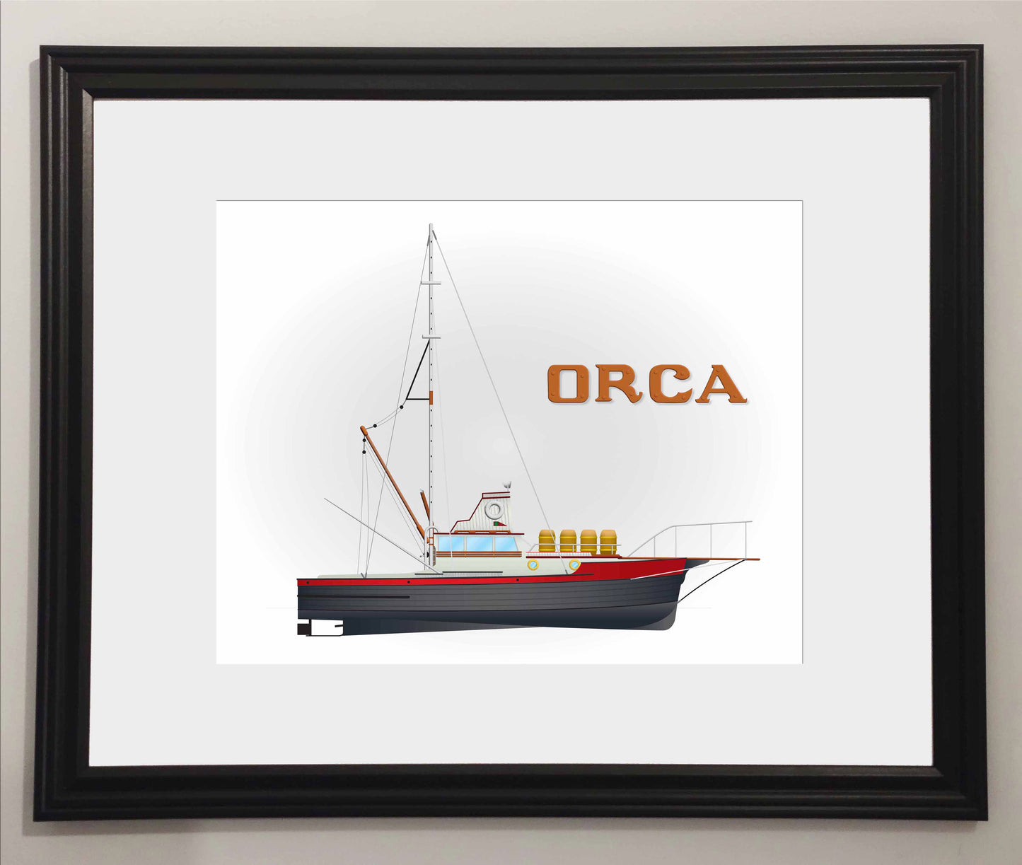 Orca Fishing Boat Print