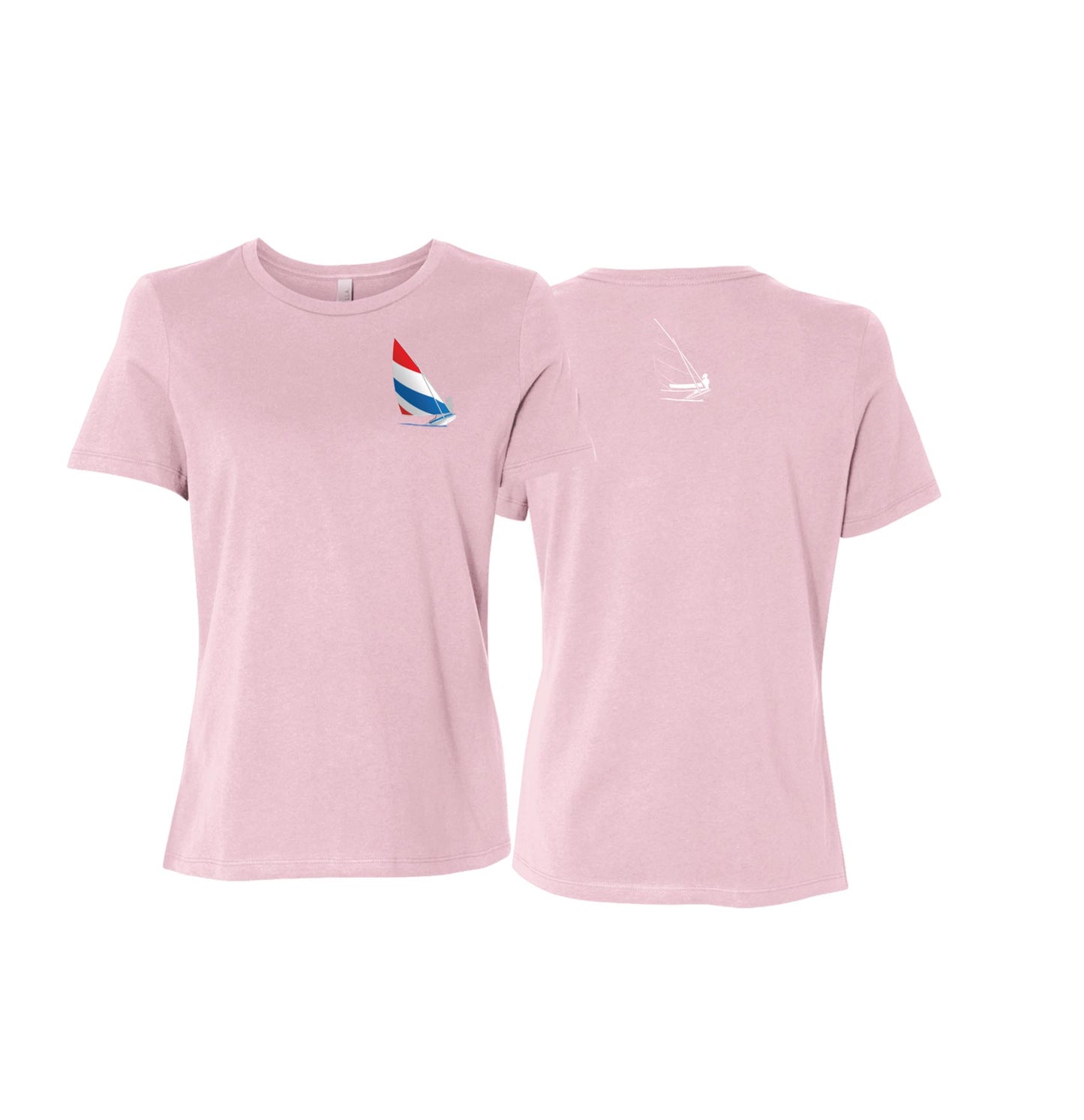Red, White and Blue Sailing,  Ladies Relaxed Jersey Short-Sleeve T-Shirt