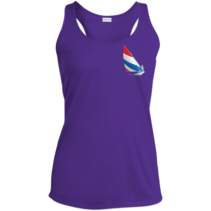 Red, White and Blue Sailing, Flowy Racerback Tank