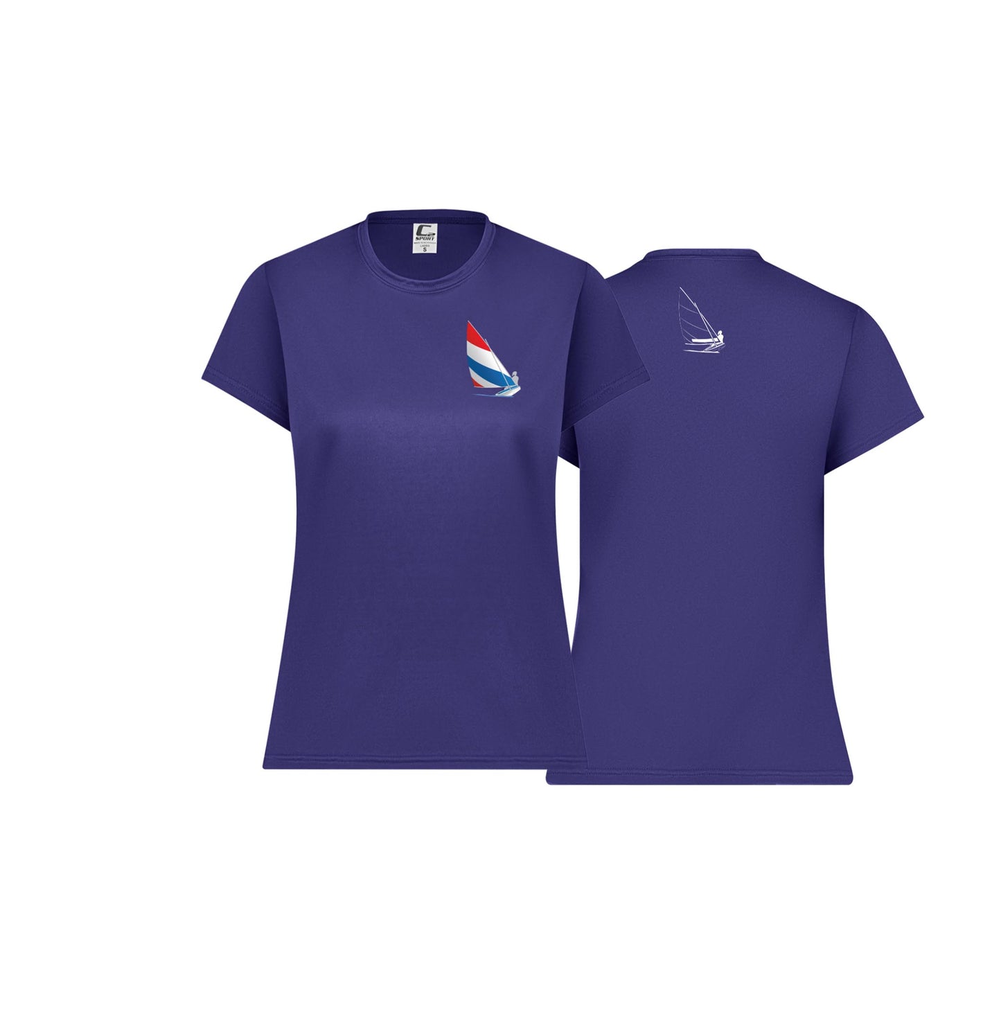 Red, White and Blue Women's Sailing Shirt! Performance Short Sleeve Tee