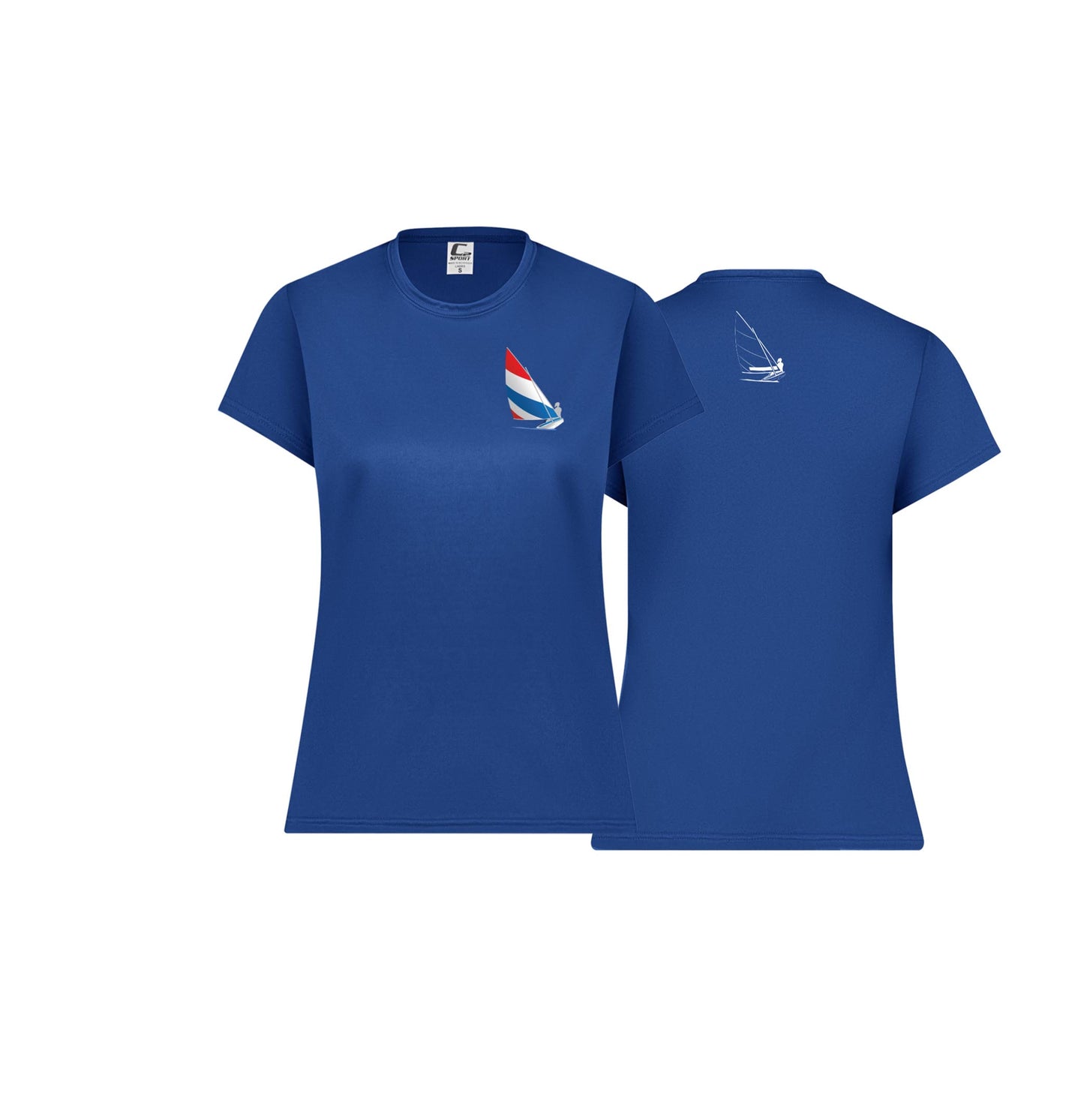 Red, White and Blue Women's Sailing Shirt! Performance Short Sleeve Tee