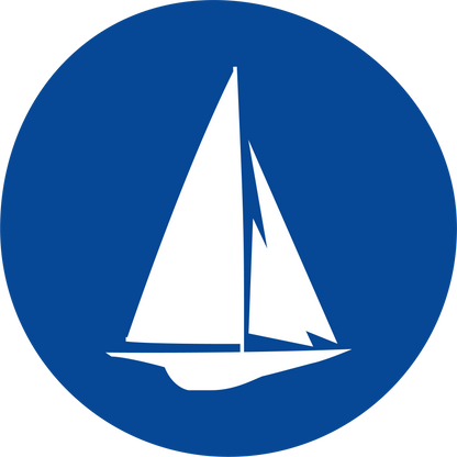 Metal Round Sailboat Ornament