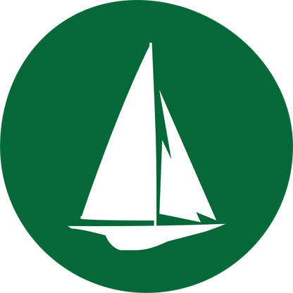 Metal Round Sailboat Ornament