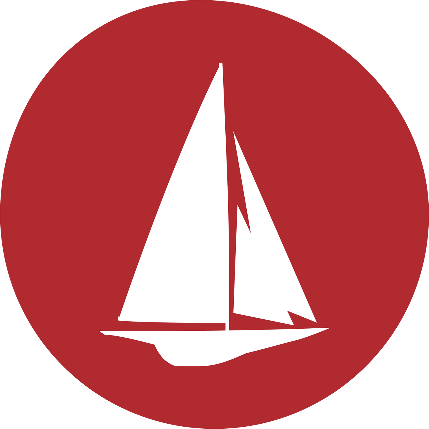 Metal Round Sailboat Ornament