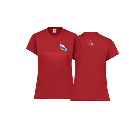 Red, White and Blue Women's Sailing Shirt! Performance Short Sleeve Tee