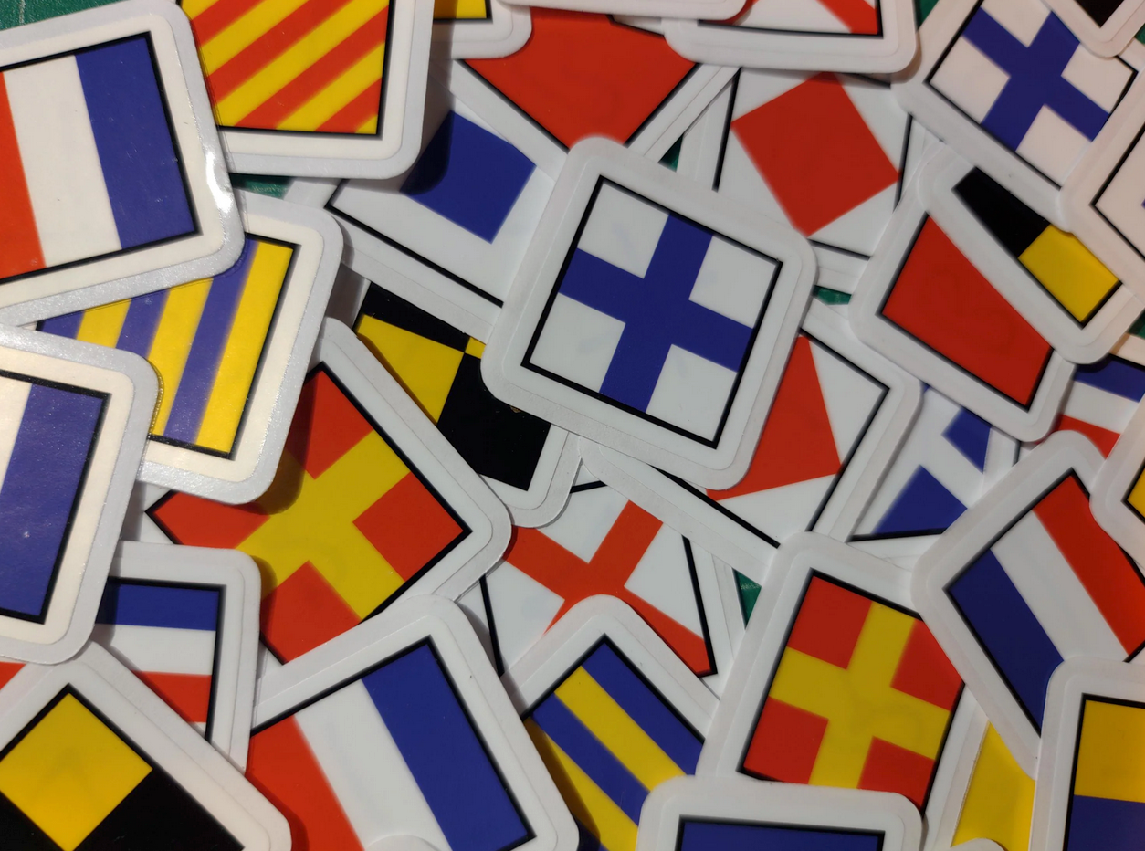 Custom Nautical Signal Flags, Individual stickers