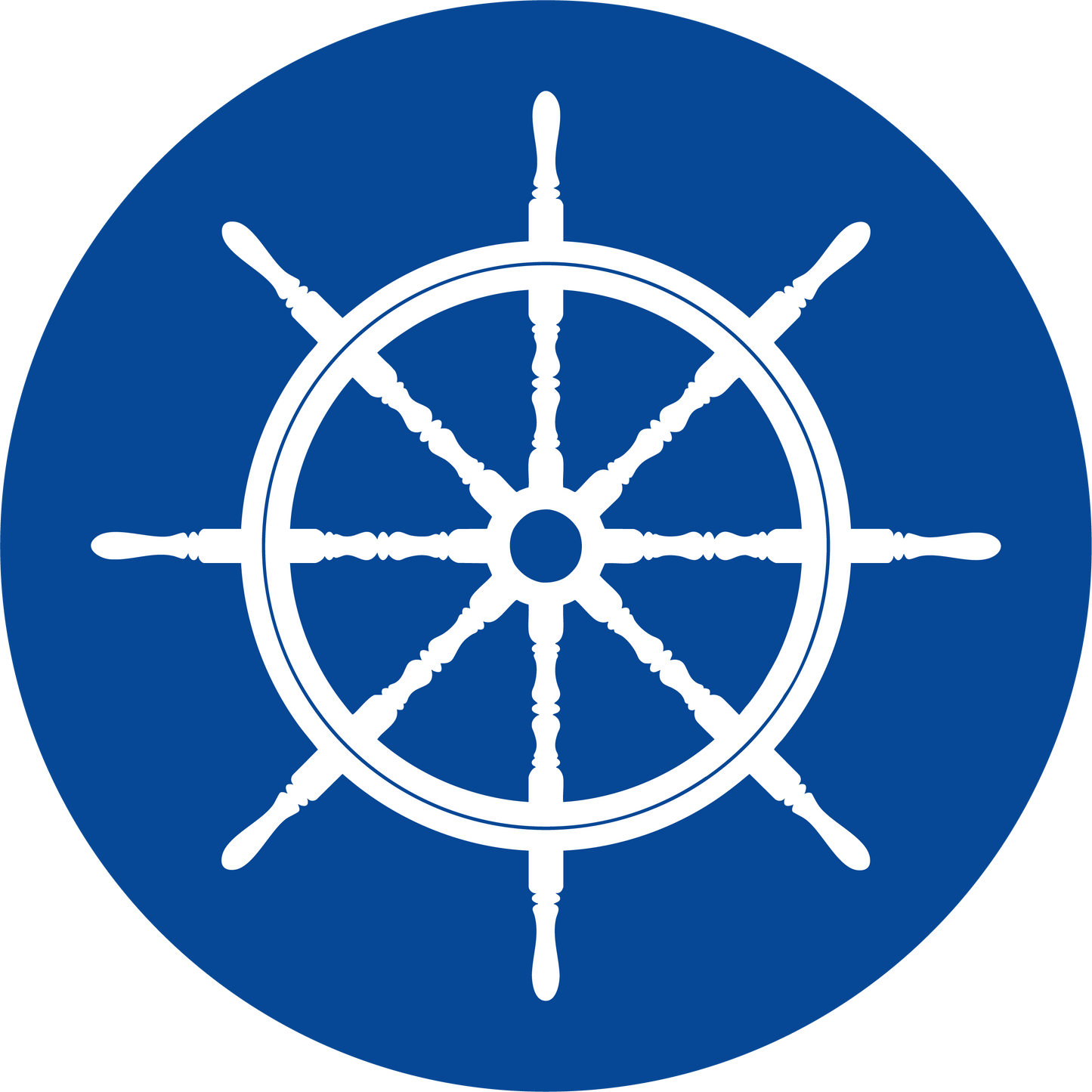 Metal Round Ship Wheel Ornament