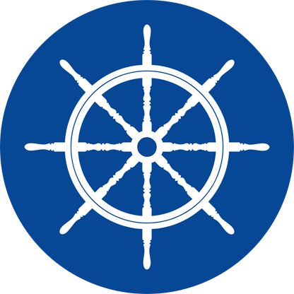 Metal Round Ship Wheel Ornament