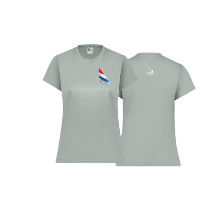 Red, White and Blue Women's Sailing Shirt! Performance Short Sleeve Tee