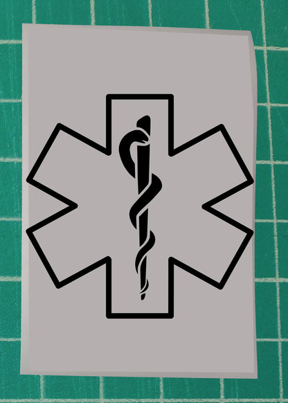 Star of Life outline / EMS window decal