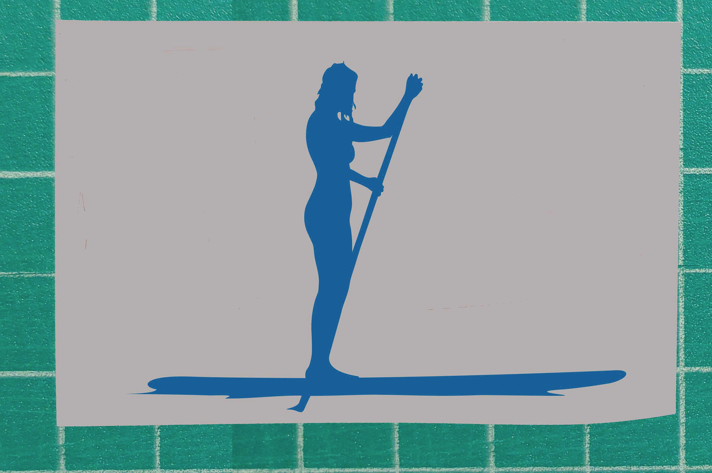 Woman Paddle boarding Vinyl Silhouette Sticker