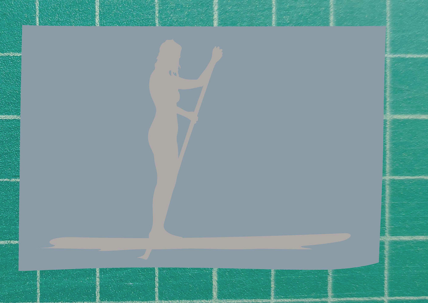 Woman Paddle boarding Vinyl Silhouette Sticker