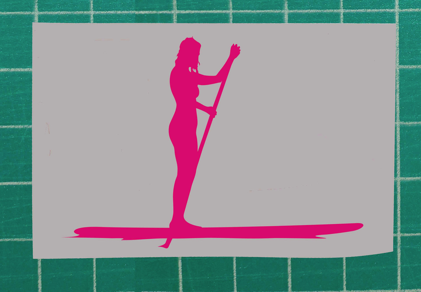 Woman Paddle boarding Vinyl Silhouette Sticker