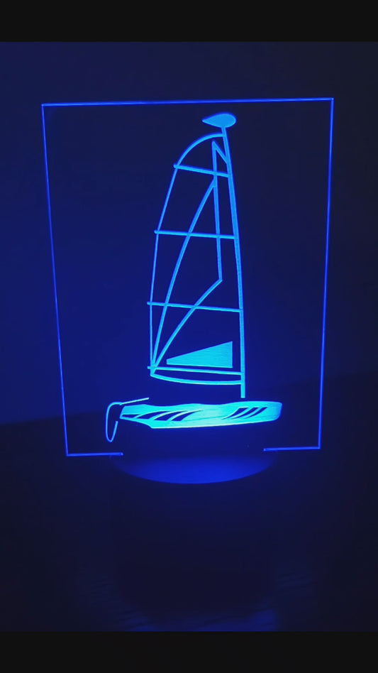 Wave Catamaran sailboat LED nightlight / desk light