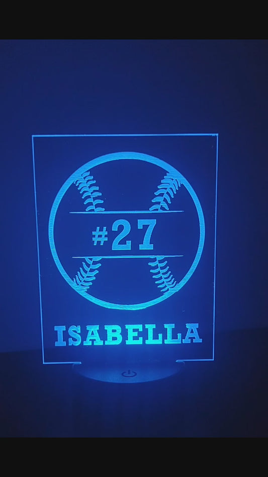 Softball desk light nightlight