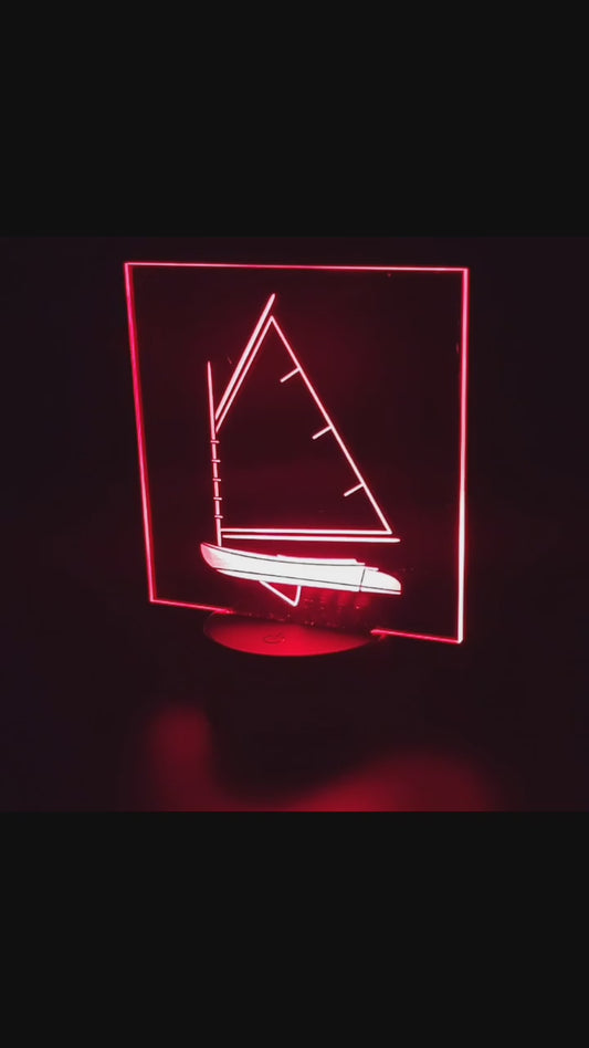 Cat boat sailboat LED nightlight / desk light